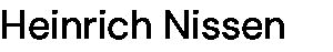 Heinrich Nissen