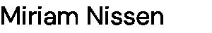 Miriam Nissen